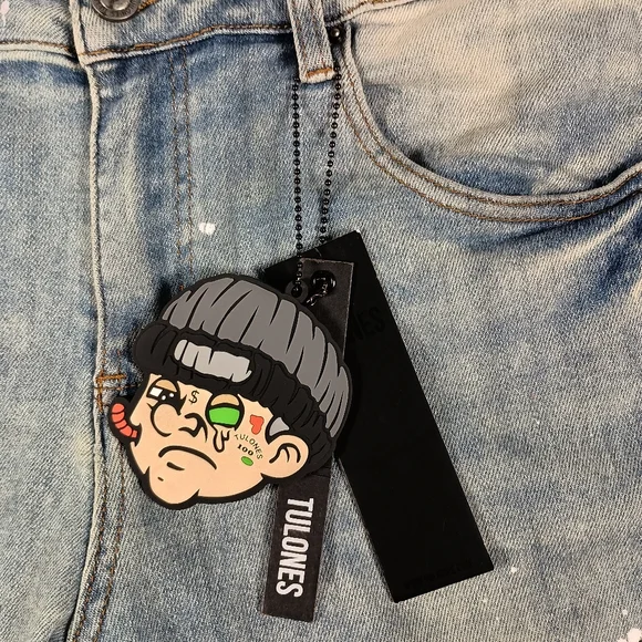 NEW Tulones Currency Collection Men's Dust Wash Denim Jeans 34 Waist NWT - Picture 5 of 15